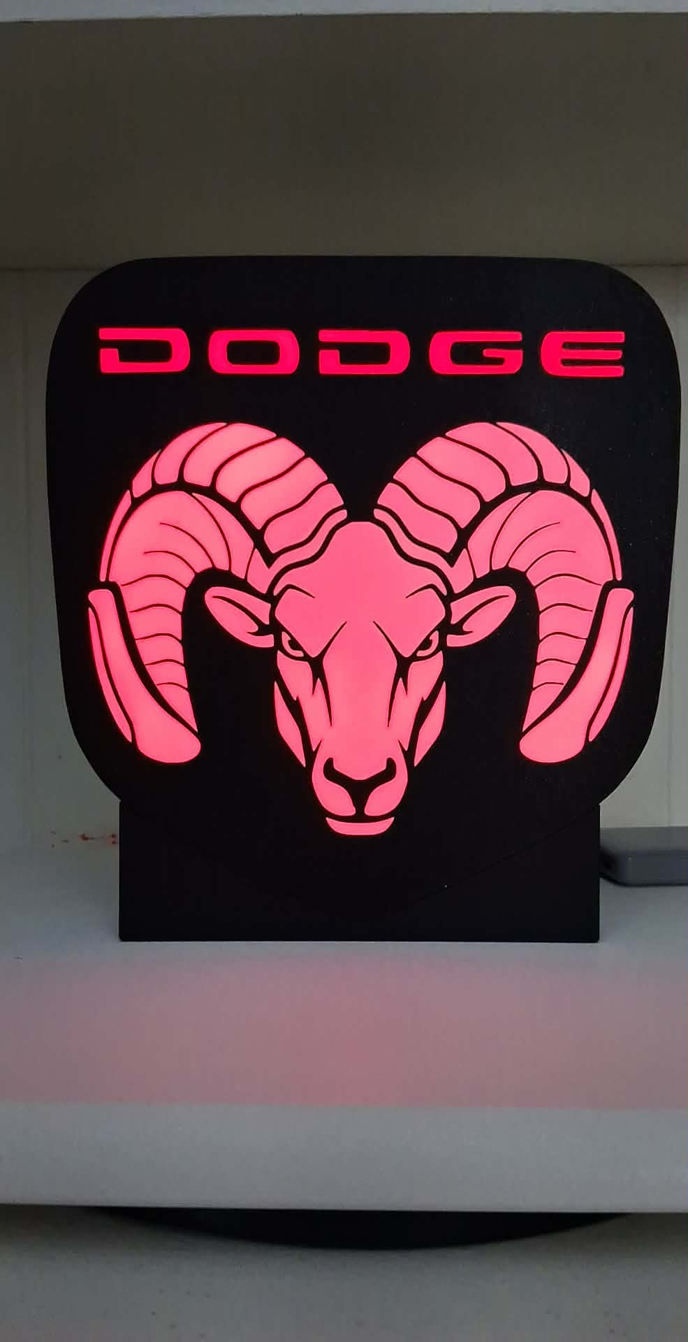 Dodge Ram LED light box – custom 3D printed – Lit Layer Creations